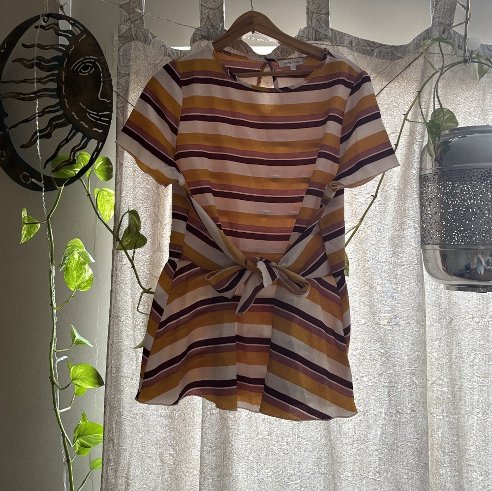 Stella Tweed Multicolor Striped Top